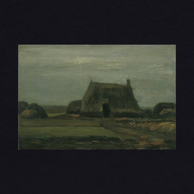 Farm with Stacks of Peat - Vincent van Gogh by KargacinArt